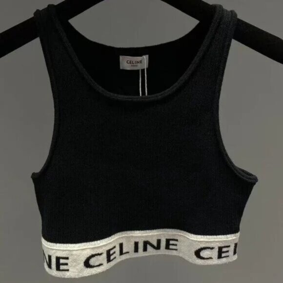 Celine women's crop top  in black - Picture 3 of 5